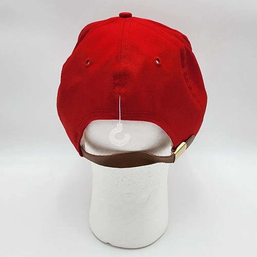 Vintage 90s Adhesive Services Company Houston Texas Red‎ Hat Cap Made In USA